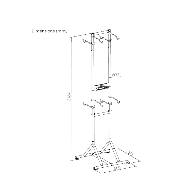 BIKE RAKZ FLOOR BIKE STAND - 4 Bike