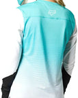 Fox WOMENS FLEXAIR LS JERSEY - Teal Back Facing Model Left