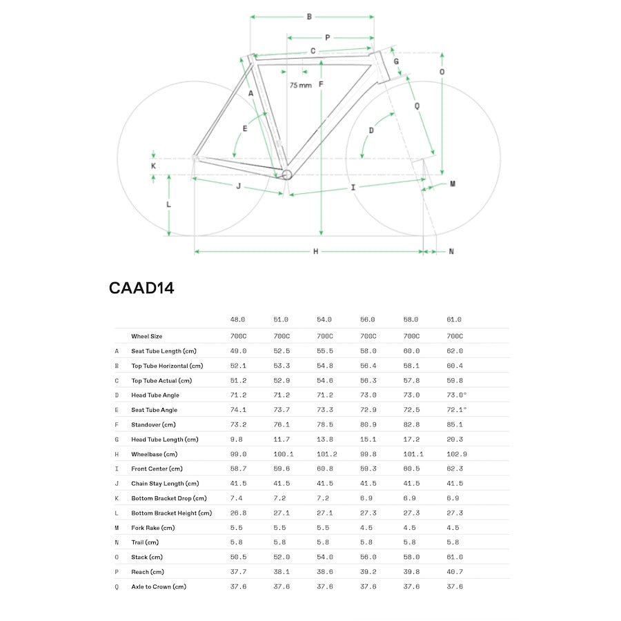 Cannondale CAAD14 Frameset - Rally Red