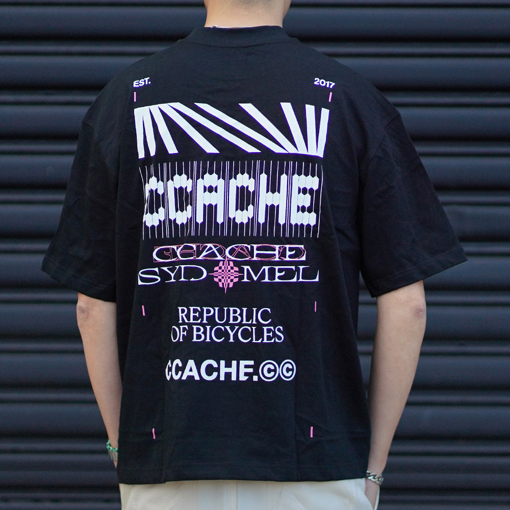 CCACHE Republic of Bicycles Tee - Black/Pink