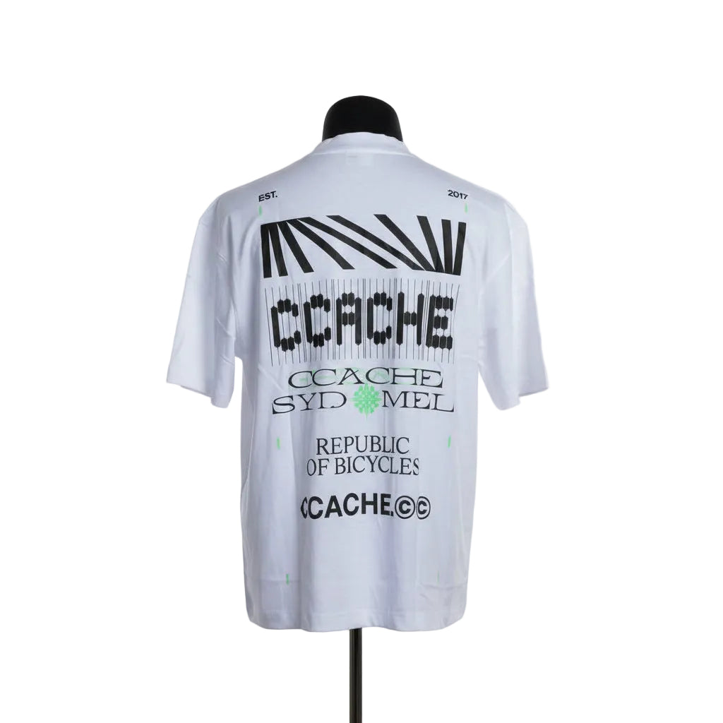 CCACHE Republic of Bicycles Tee - White/Neon