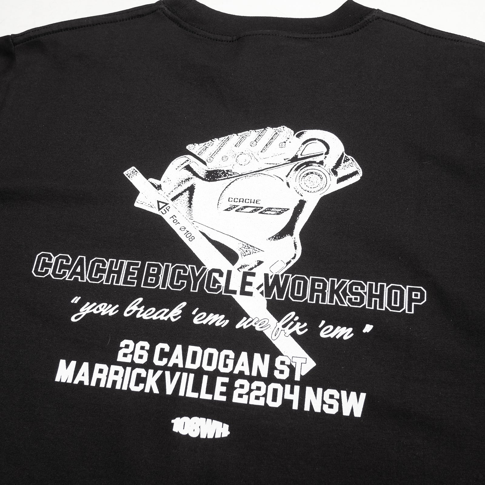 CCACHE x 108Warehouse Workshop Tee - Black