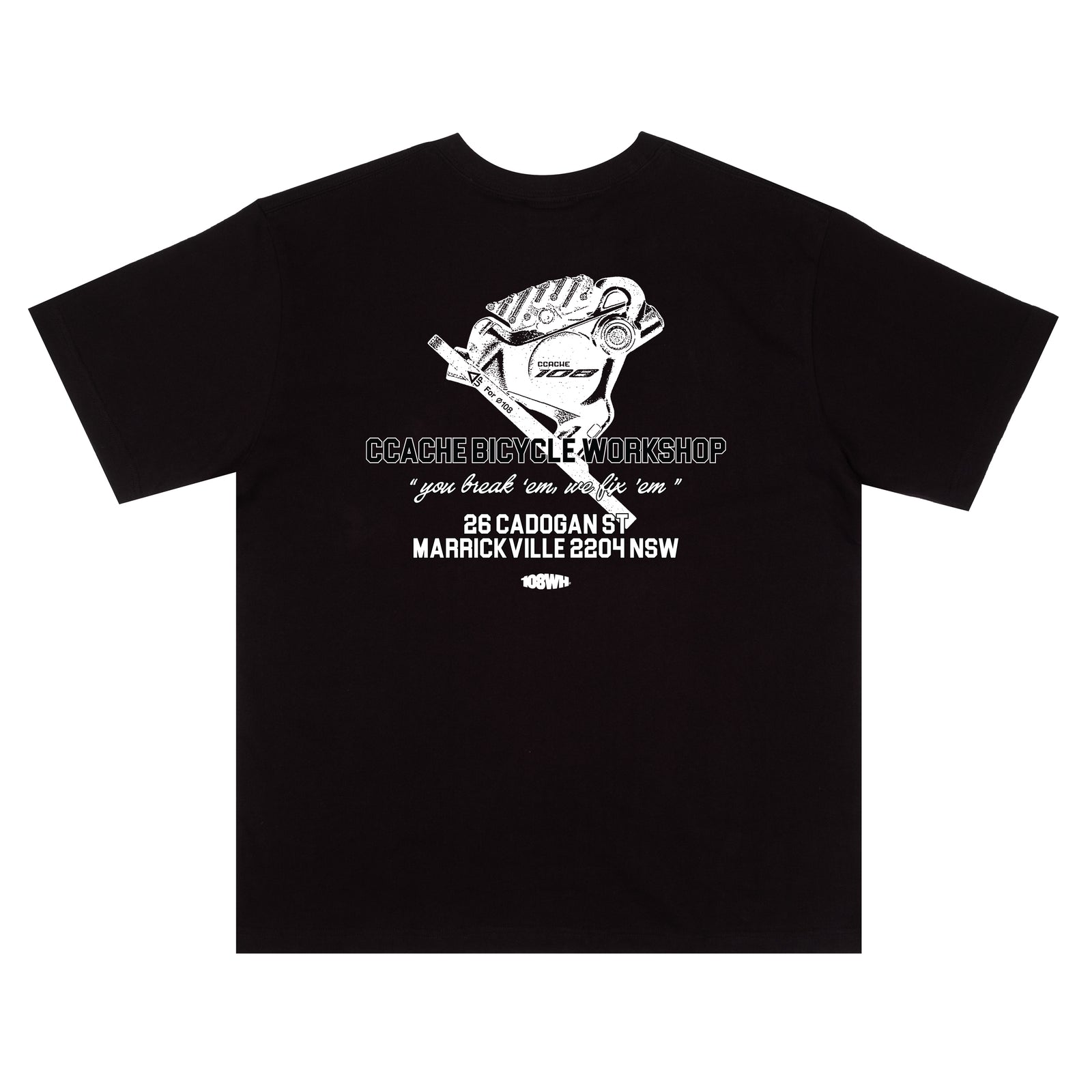 CCACHE x 108Warehouse Workshop Tee - Black