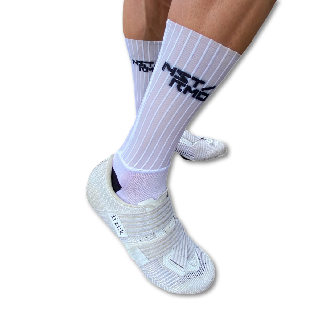 CCACHE x NSTRMO Team Aero Socks - White