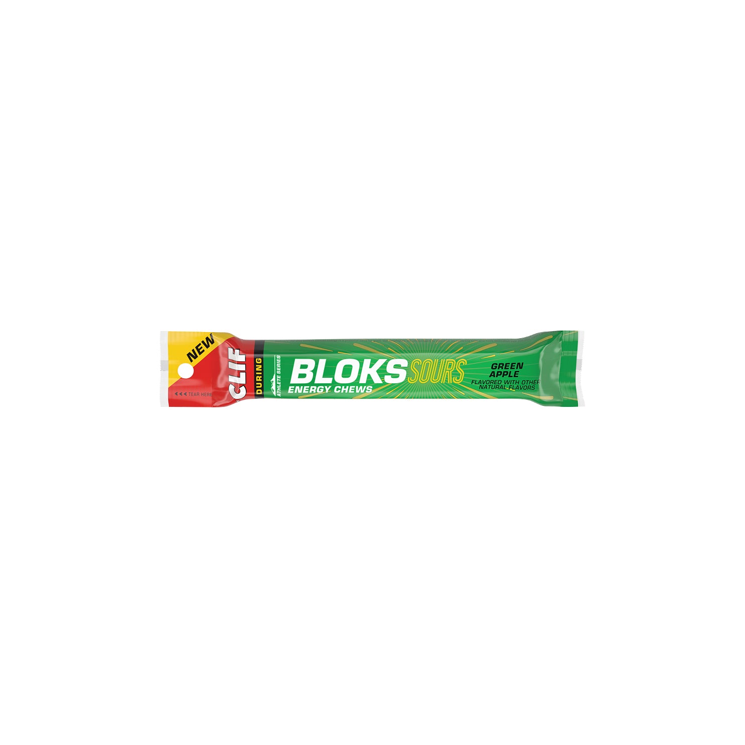CLIF Bloks Sour Green Apple Chews - Box of 18