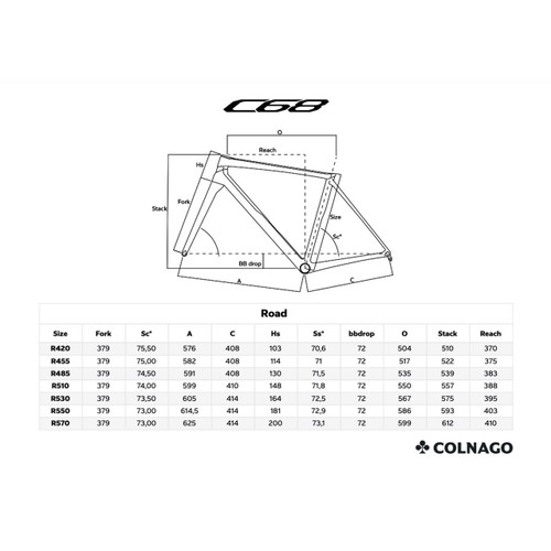 Colnago C68 Ti Road Disc Frameset - HTBK