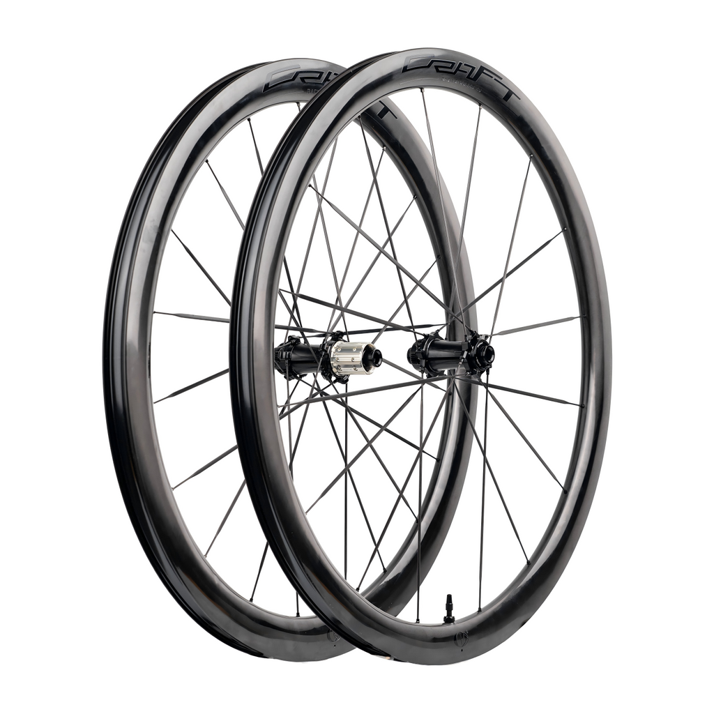 CRW Works CS4045 Carbon Spoke Disc Wheelset - Black Decals