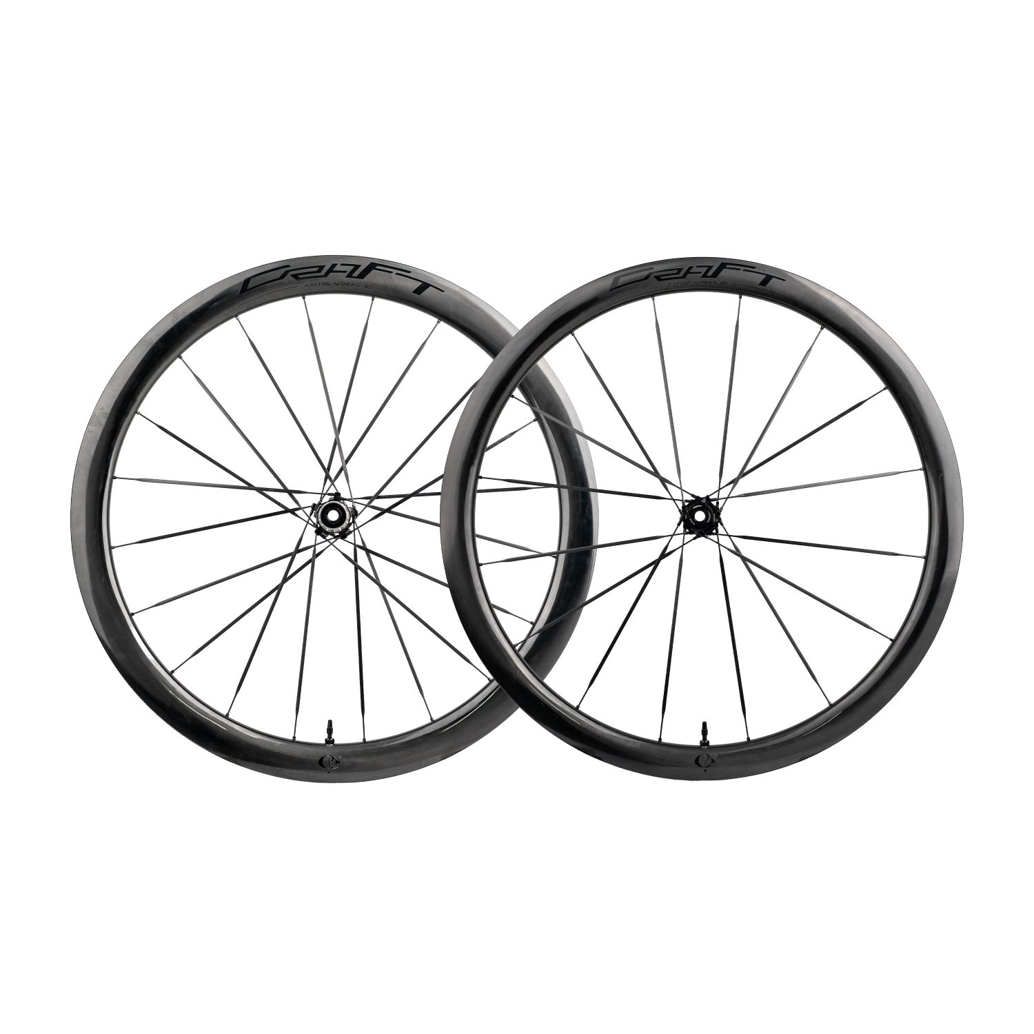 CRW Works CS4045 Carbon Spoke Disc Wheelset - Black Decals