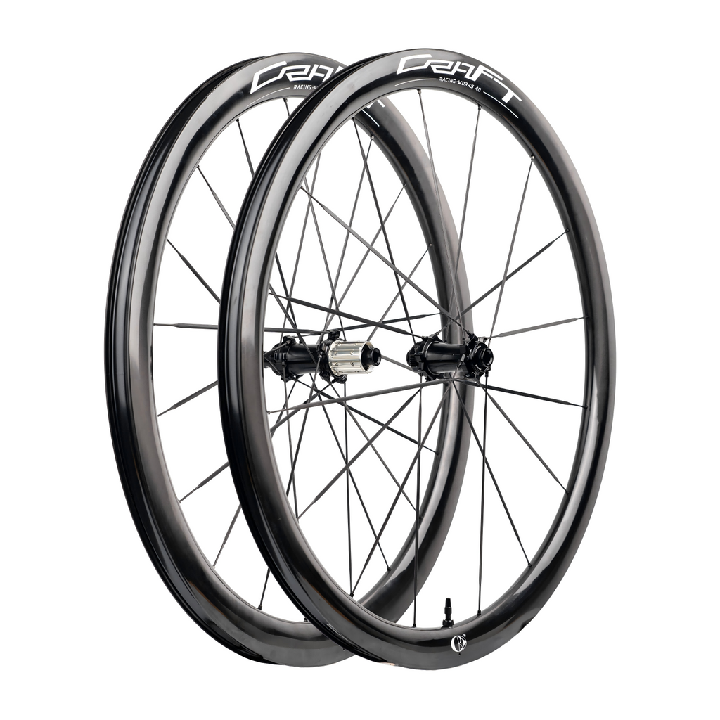 CRW Works CS4045 Carbon Spoke Disc Wheelset - White Decals