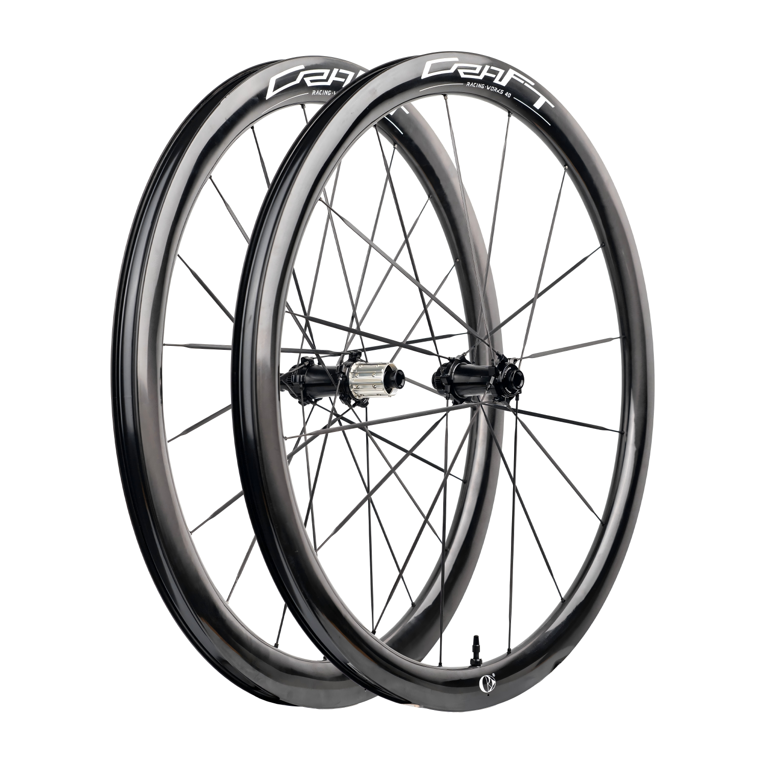 CRW Works CS4045 Carbon Spoke Disc Wheelset - White Decals
