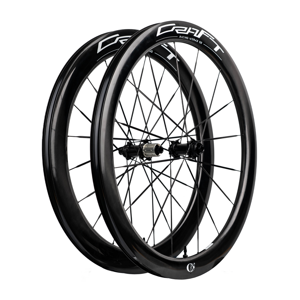 CRW Works CS5060 Carbon Spoke Disc Wheelset - White Decals