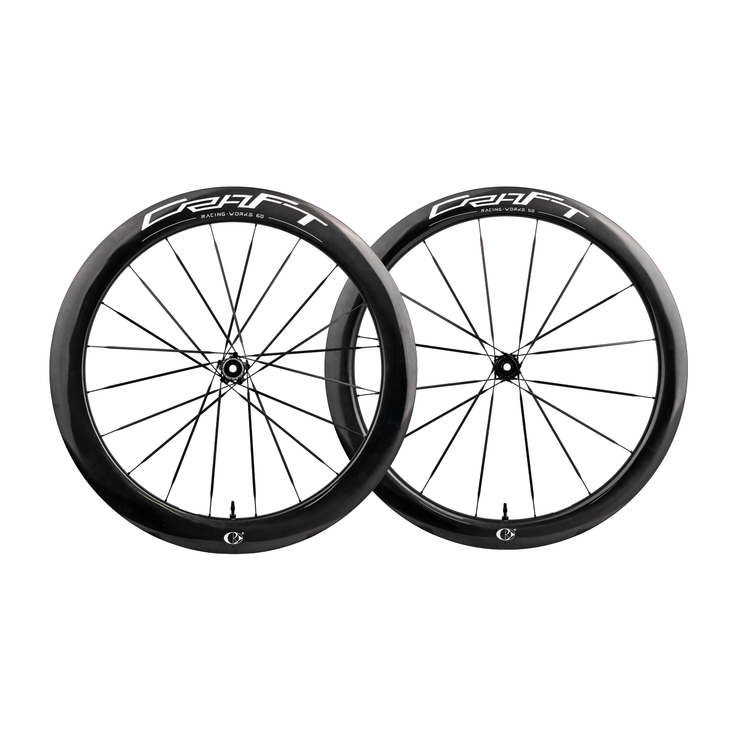 CRW Works CS5060 Carbon Spoke Disc Wheelset - White Decals
