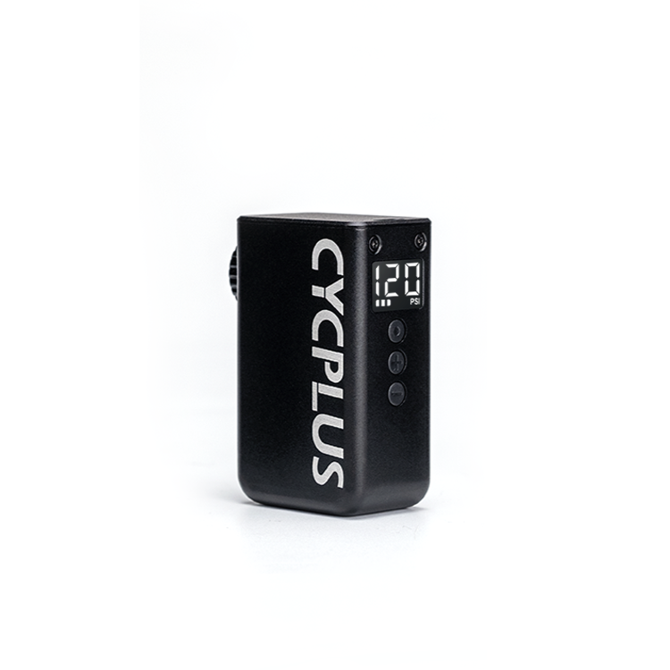 Black electronic device with 'CYPLUS' branding on a white background