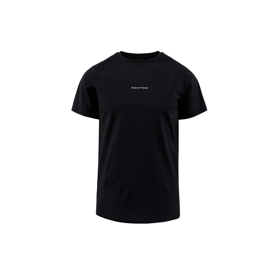 District Vision Aloe Short Sleeve T-Shirt - Black Wordmark