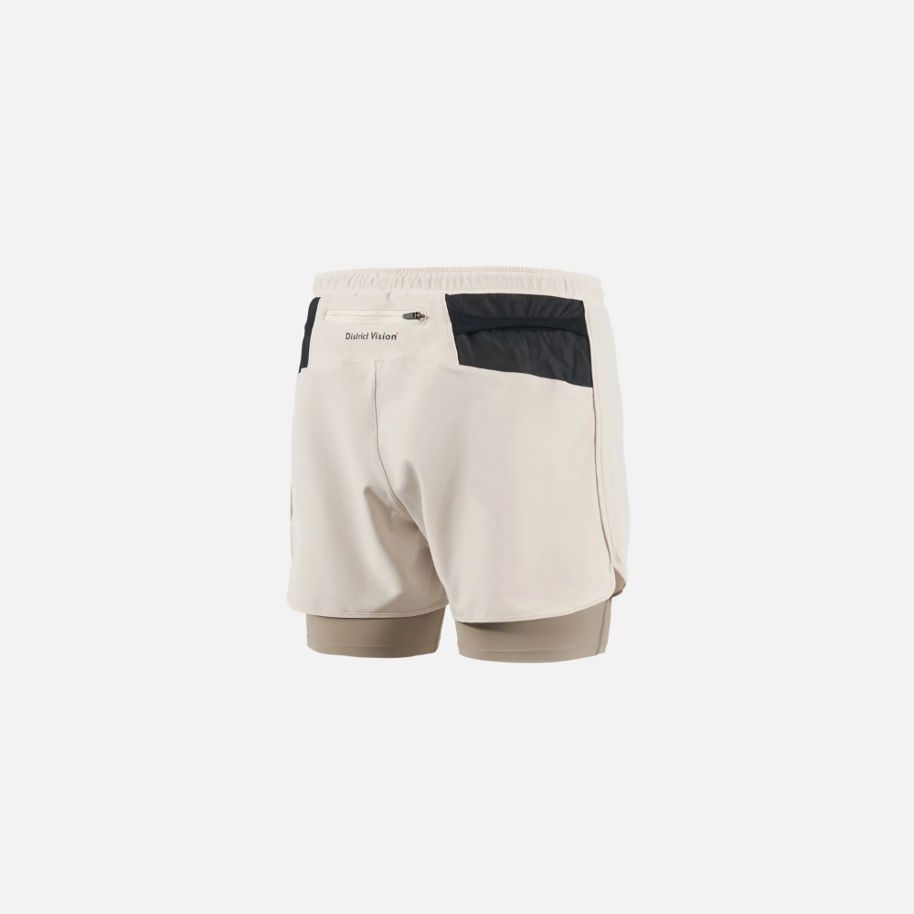 District Vision Layered Pocketed Trail Shorts - Mushroom