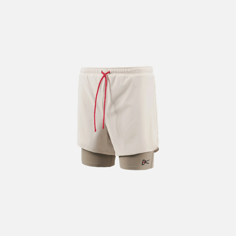 District Vision Layered Pocketed Trail Shorts - Mushroom