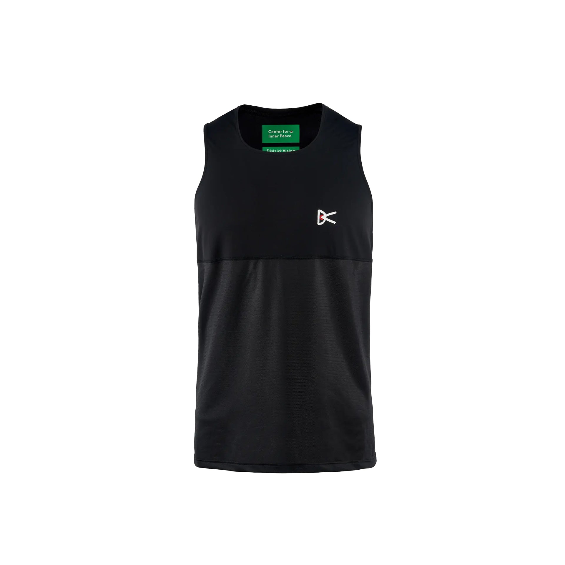 District Vision Paneled Mesh Singlet - Black