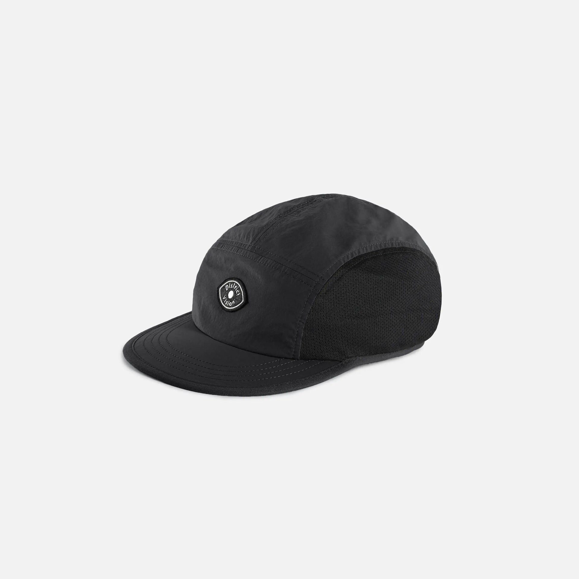 District Vision Performance Paneled Mesh Hat - Black