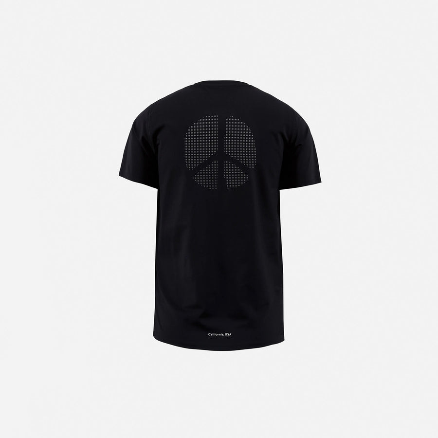 District Vision Ultralight Aloe Short Sleeve T-Shirt - Black Wordmark