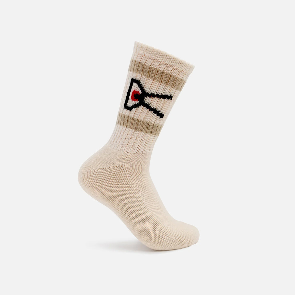 district-vision-usa-cotton-socks-cream-oatmeal-stripe-2-pack
