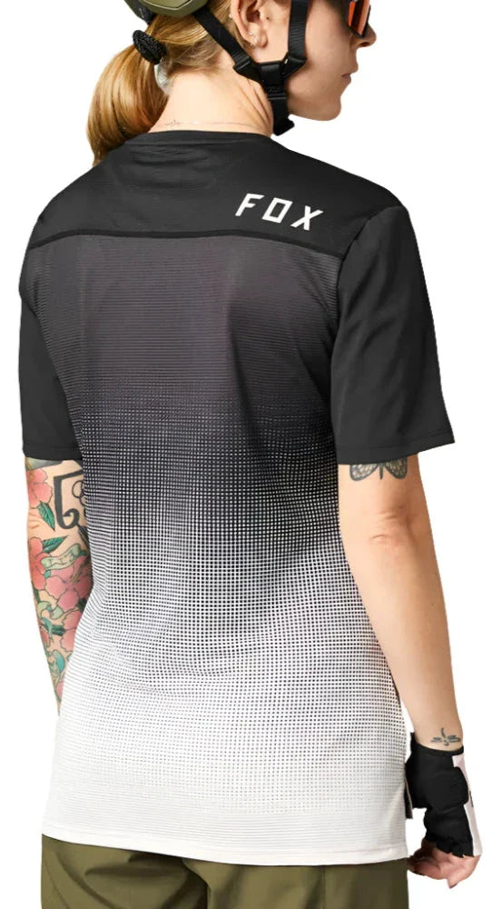 Fox WOMENS FLEXAIR SS JERSEY - Black/Pink Back