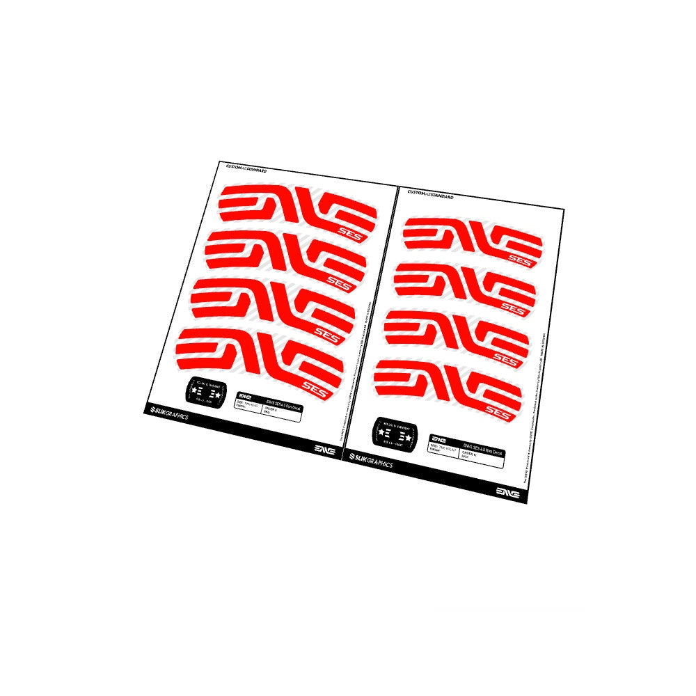 ENVE SES 4.5 Rim Brake Decal Kit - Gloss Red