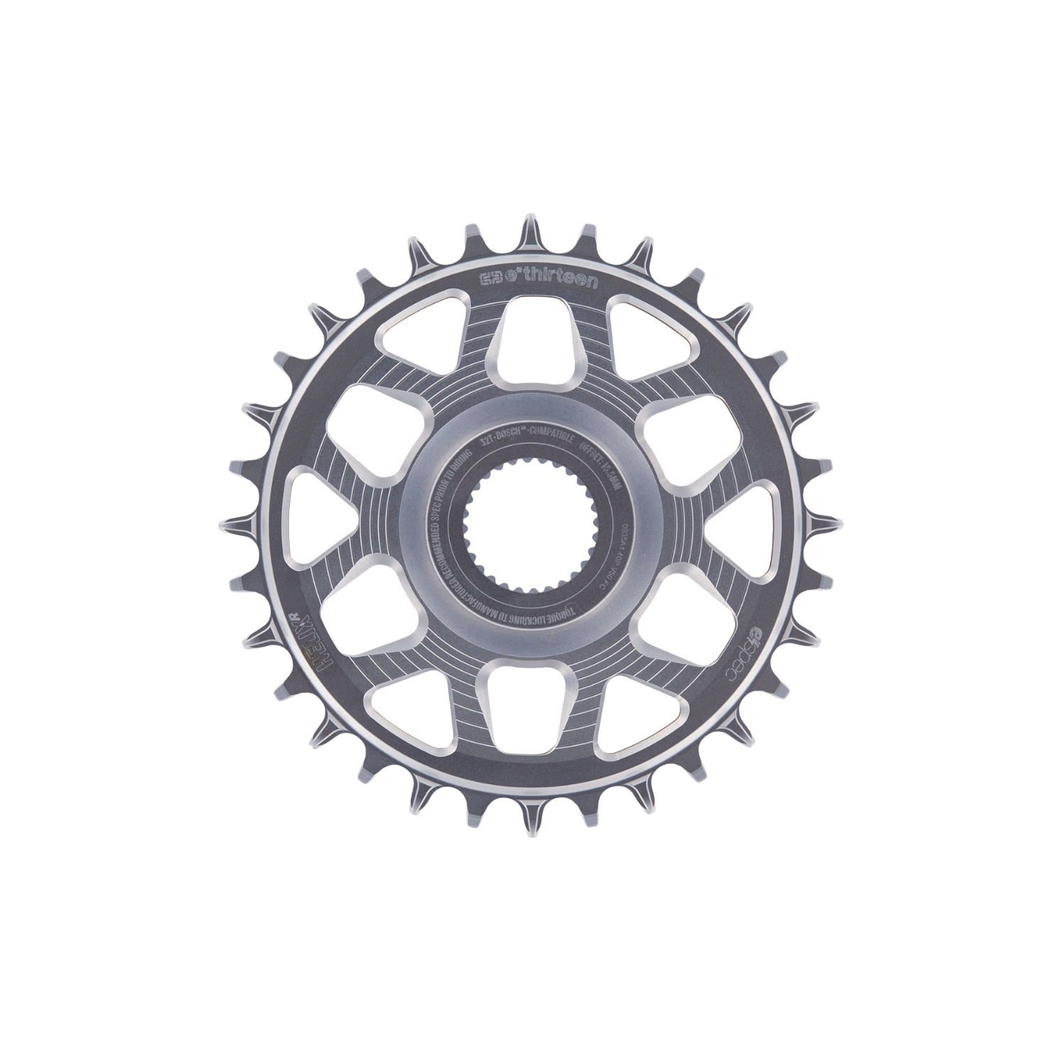 e*thirteen Helix Race e*spec Chainring - Sterling Silver