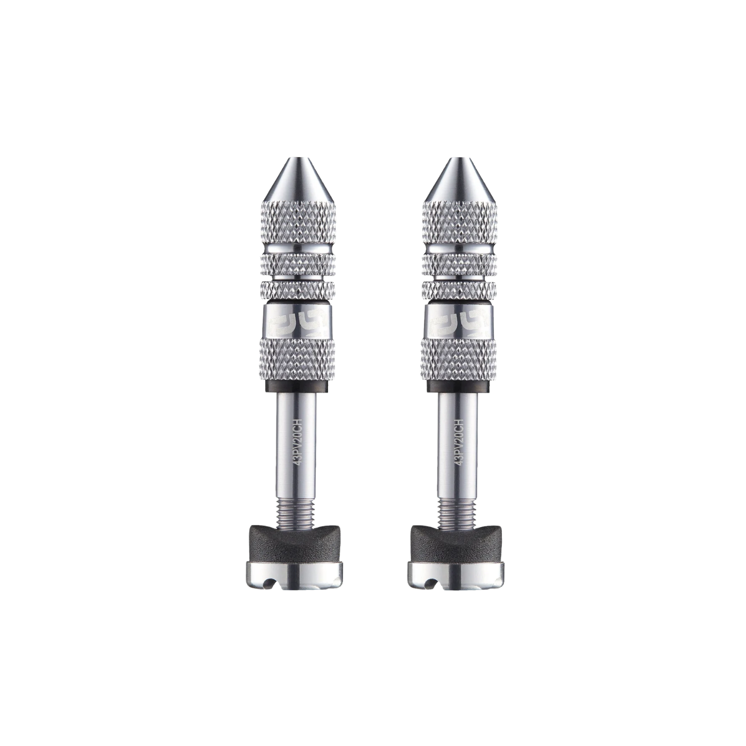e*thirteen Quick Fill Schrader Tubeless Valves - Sterling Silver