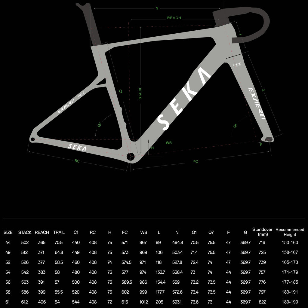 SEKA ExAero Road RDC Frameset - Marble White