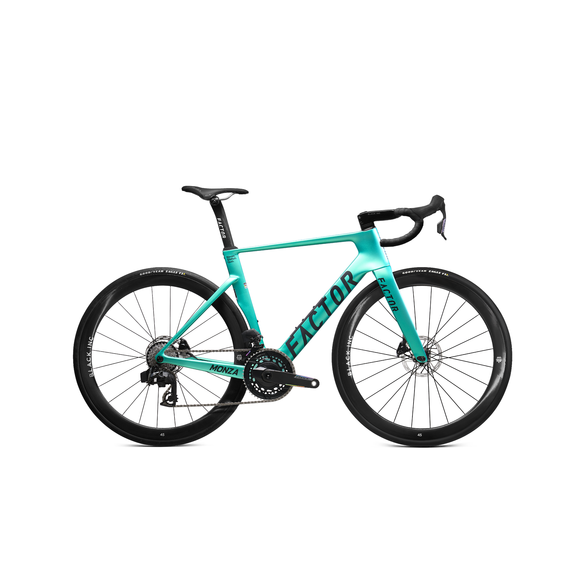 Factor Monza SRAM FORCE AXS E1 w/ Power Meter Complete Bike - Steel Green
