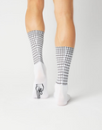 Fingerscrossed Movement Aero Socks - Grid White