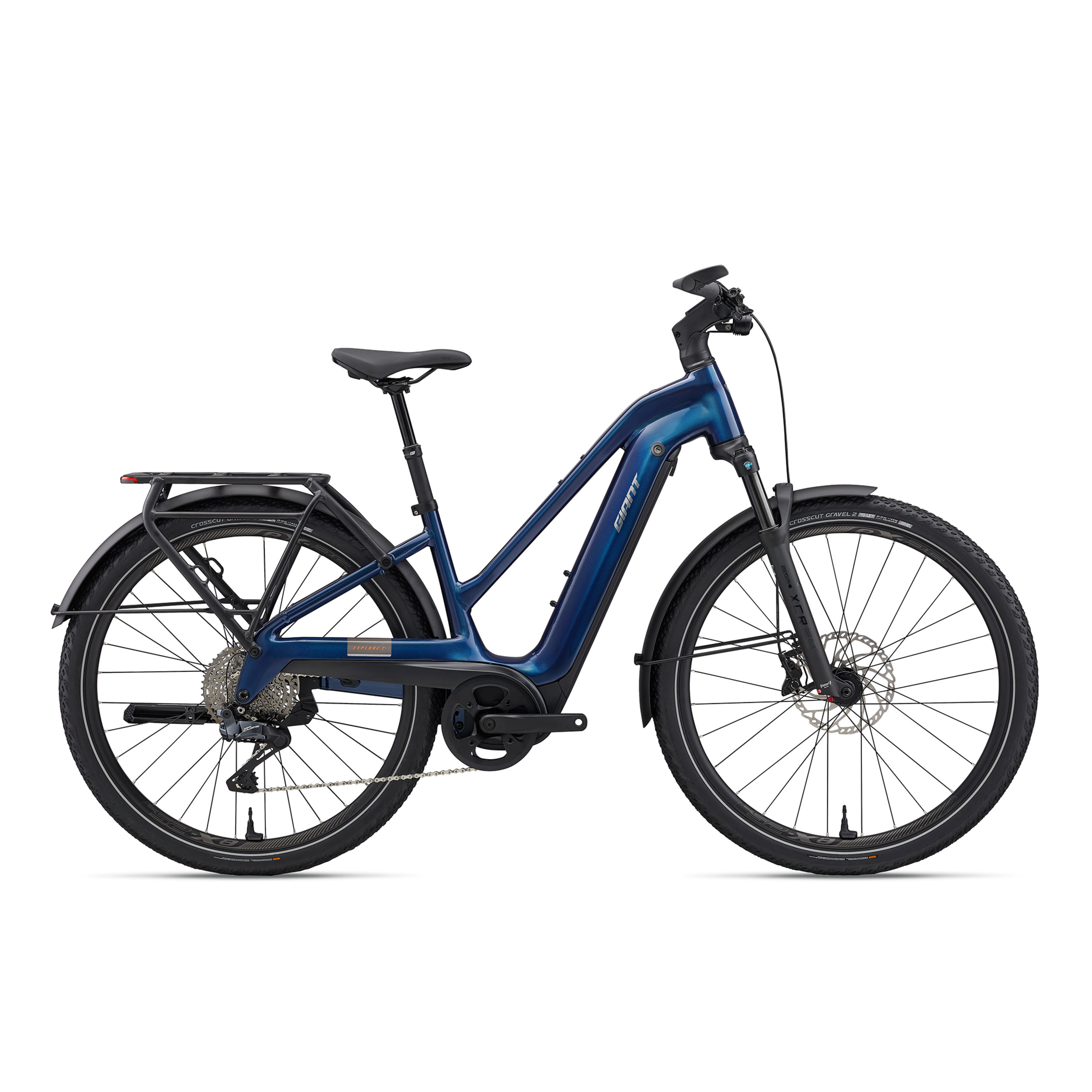 Giant Explore E+ 1 Stagger Electric Adventure Bike - Metallic Navy
