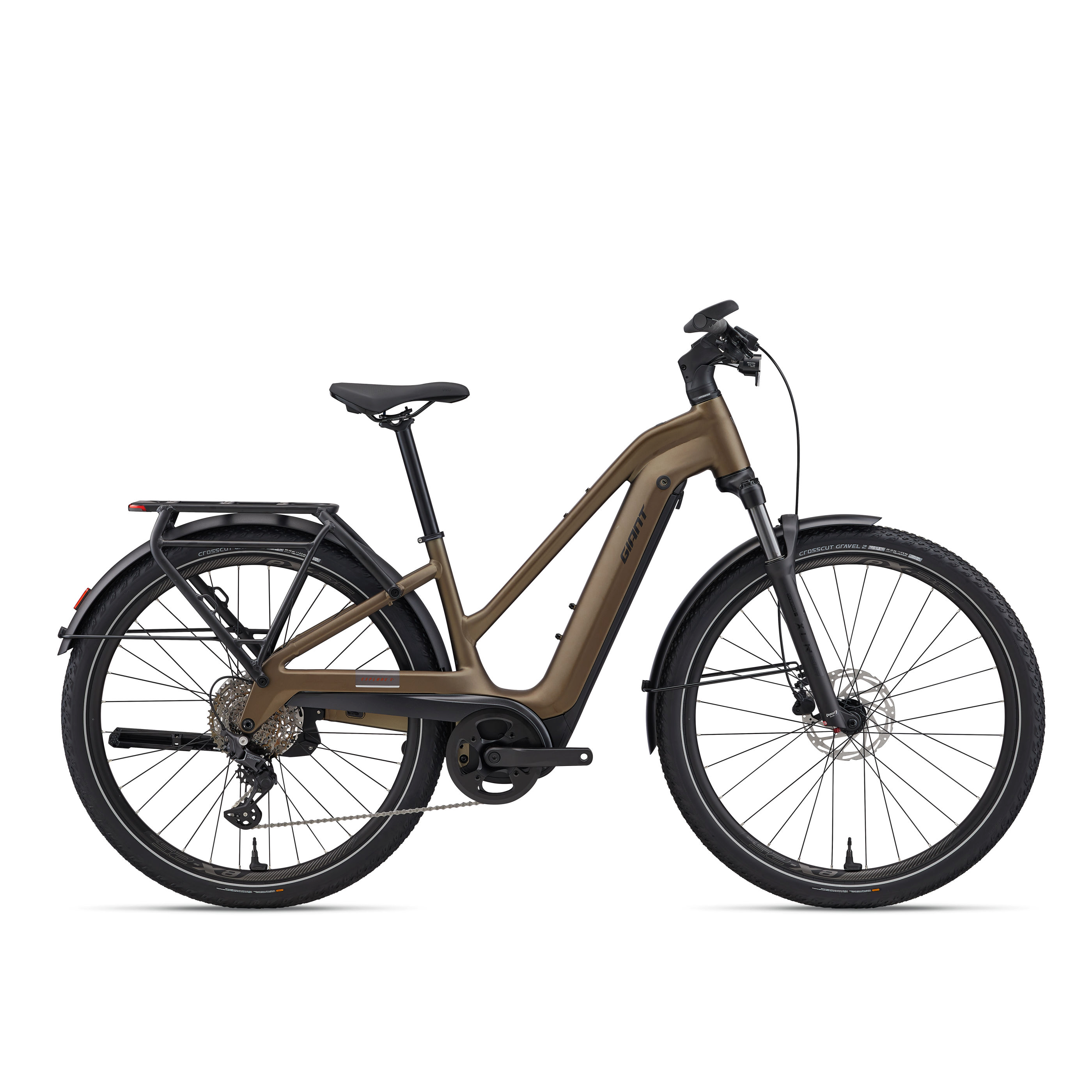 Giant Explore E+ 3 Stagger Electric Adventure Bike - Pyrite Brown