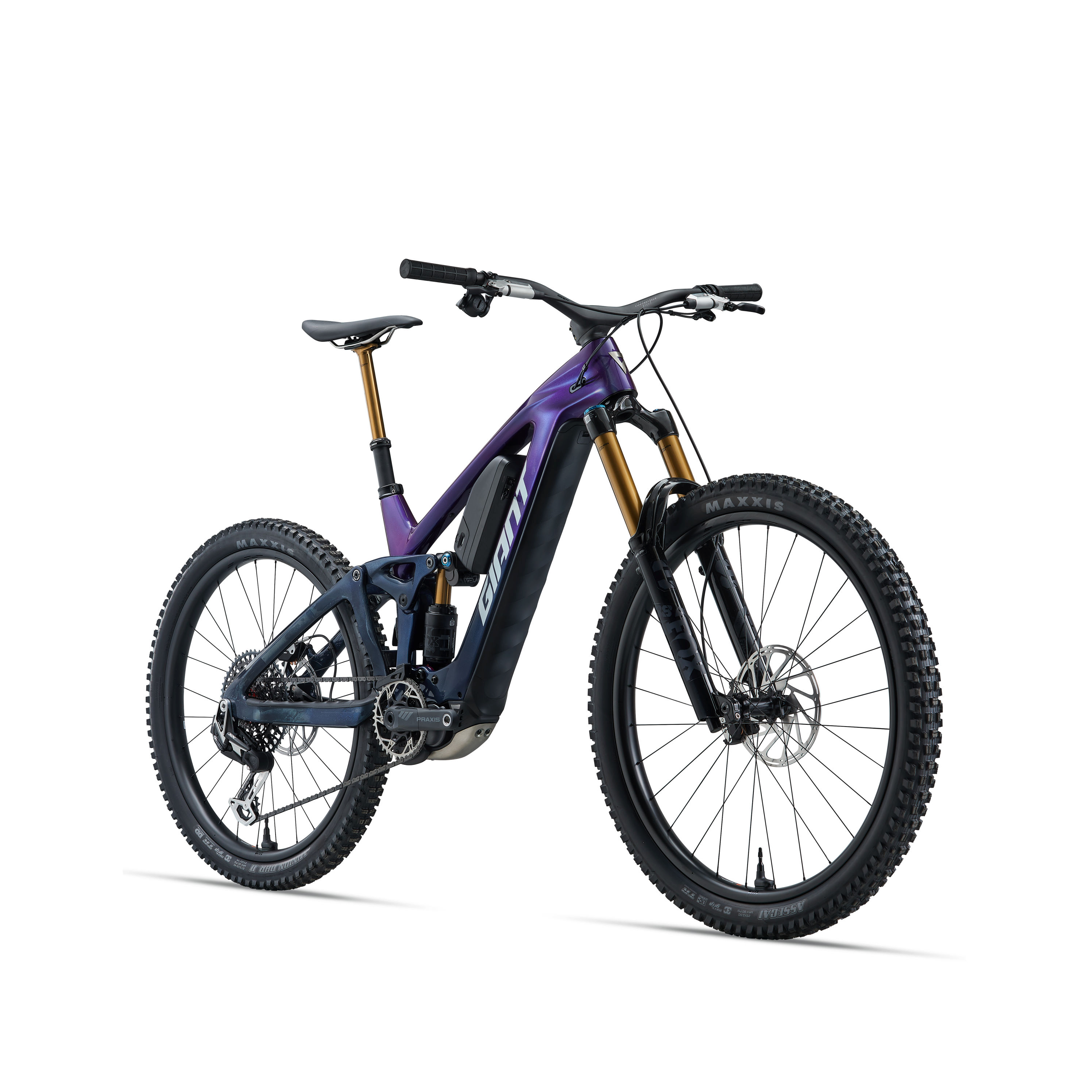 Giant Reign Advanced E+ 0 Mountain Bike - Purple Haze/Metallic Navy