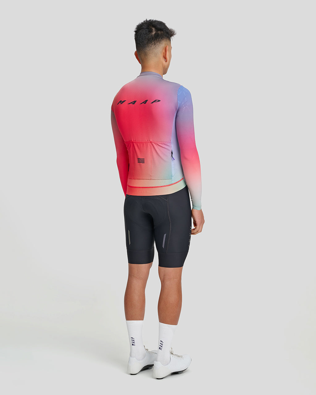 MAAP Blurred Out Pro Hex LS Jersey 2.0 - Red Mix