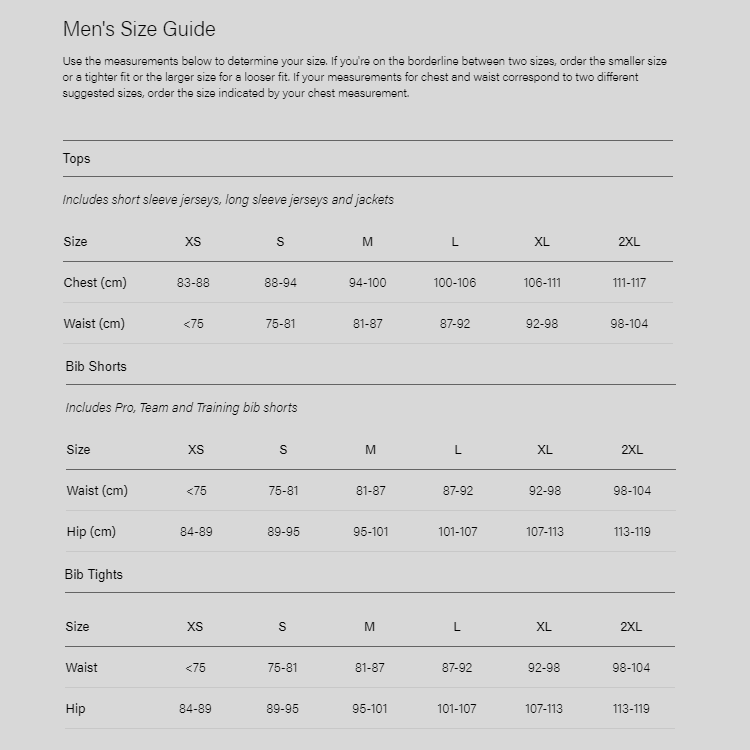 maap-mens-sizing-chart-guide