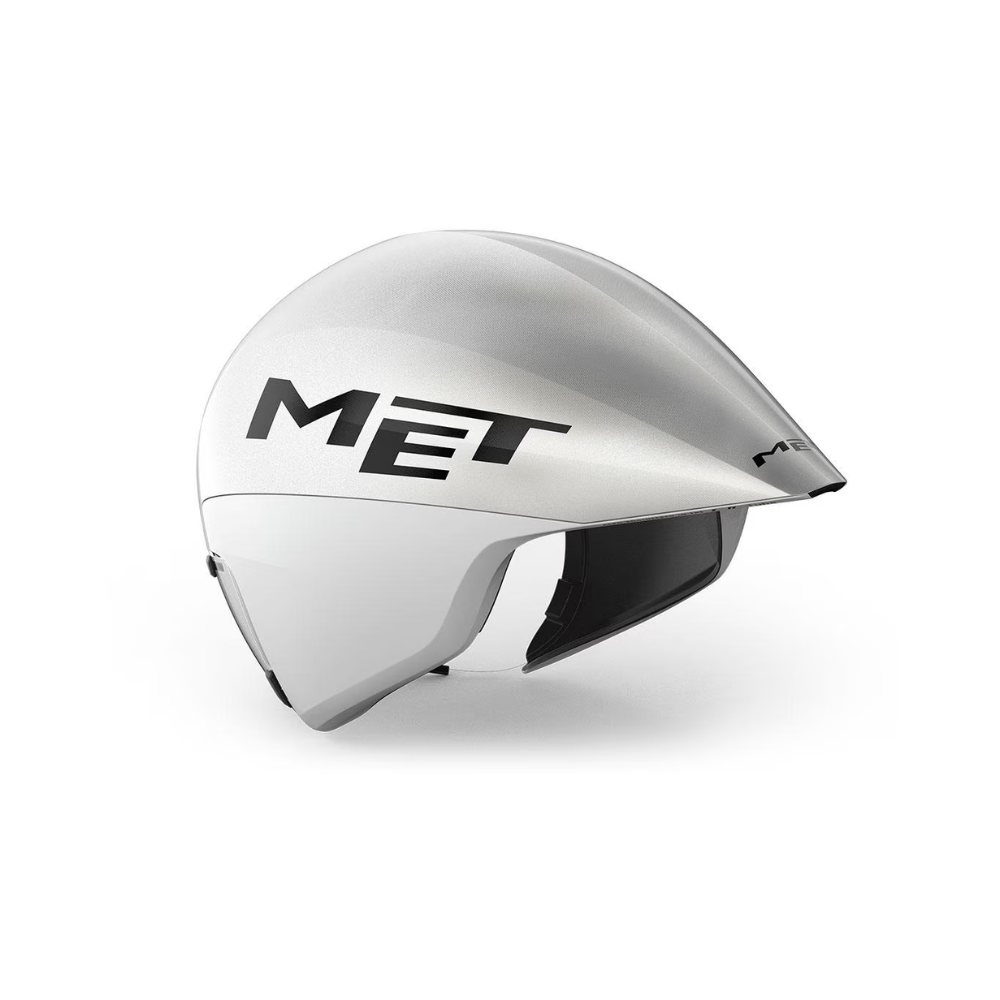 MET Drone Wide Body II Aero Helmet - White Metallic/Glossy