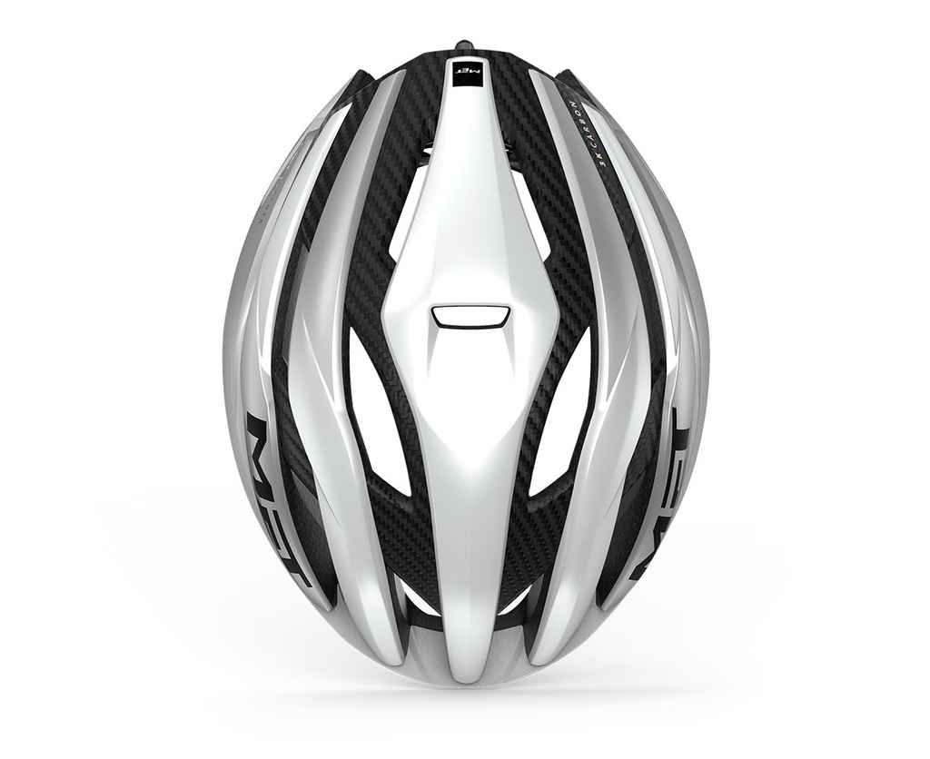 met-trenta-3k-carbon-road-helmet-white-silver-metallic-matte-top