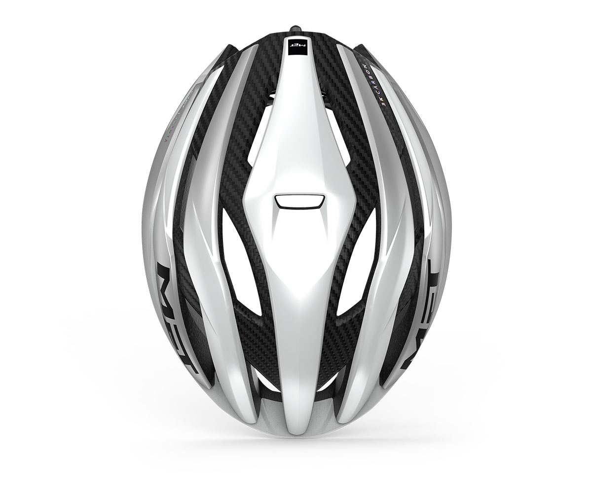 met-trenta-3k-carbon-road-helmet-white-silver-metallic-matte-top