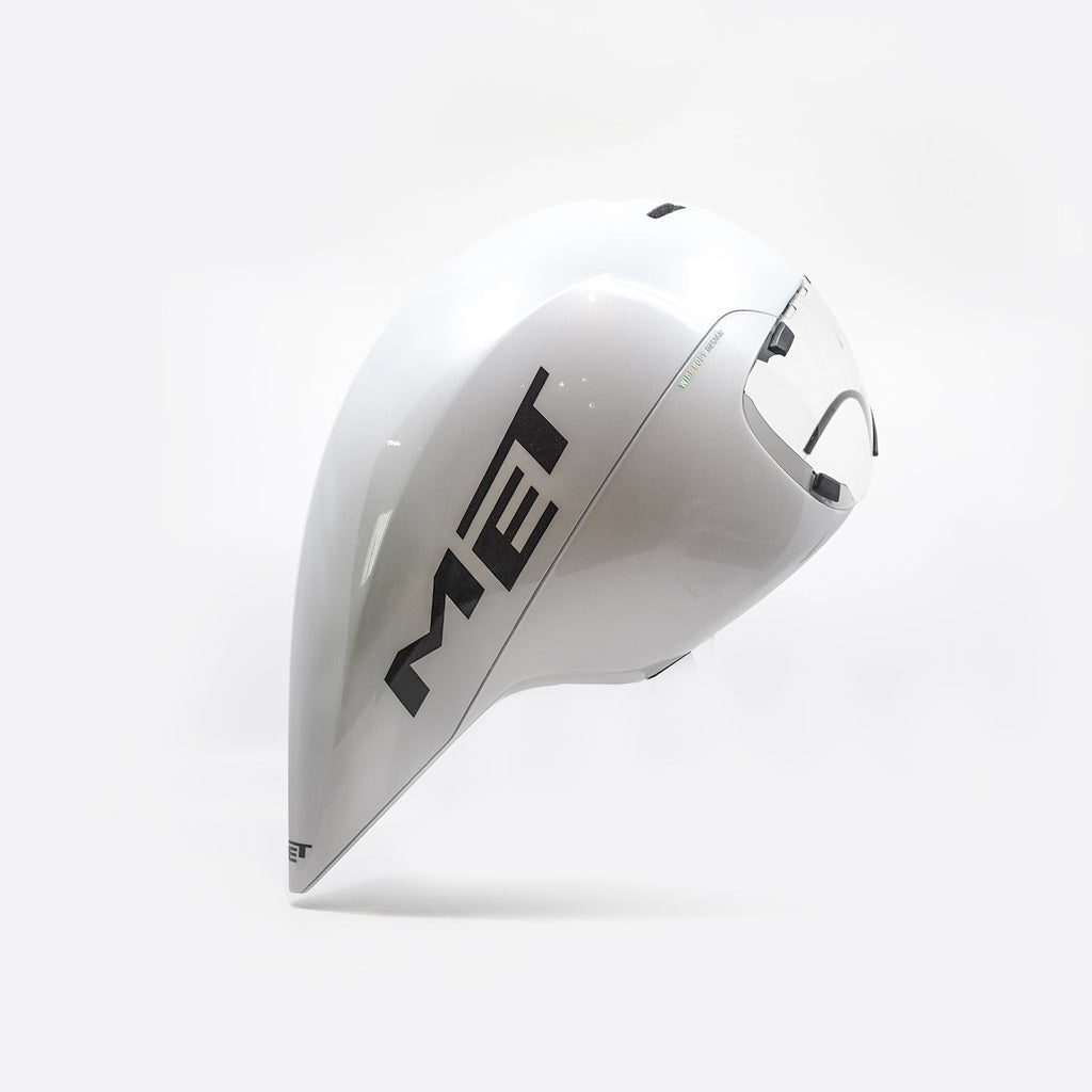 MET Drone Wide Body II Aero Helmet - White Metallic/Glossy