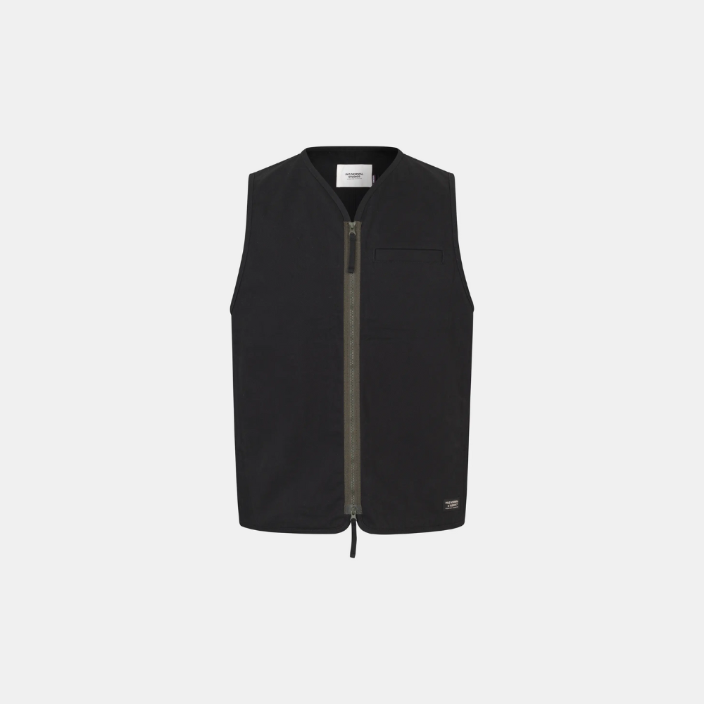 pas-normal-studios-cotton-twill-vest-black