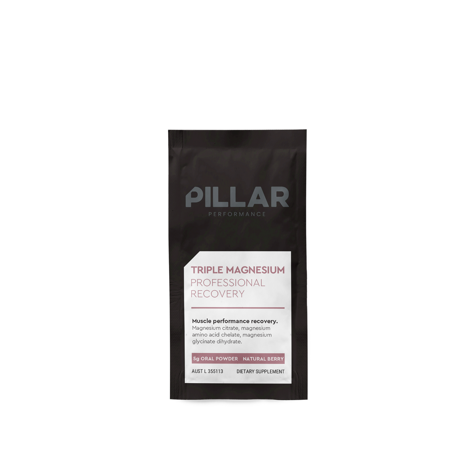PILLAR Performance Triple Magnesium Recovery Powder Sachet - Natural Berry