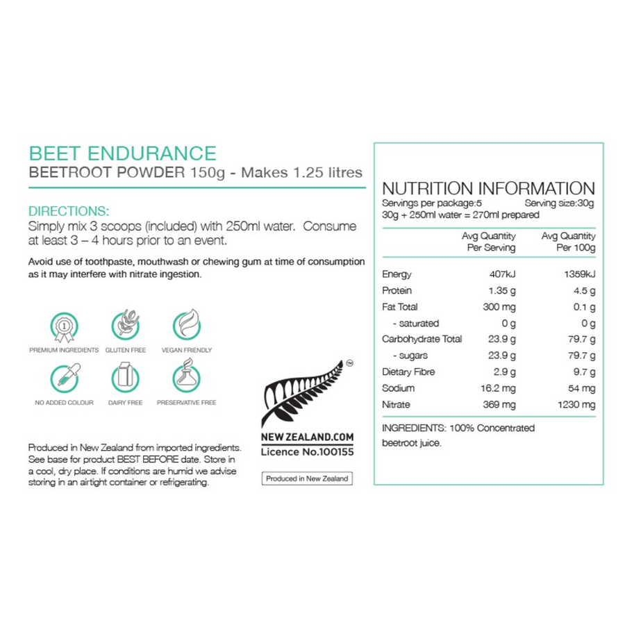 pure-beet-endurance-concentrate-150g-nutrition