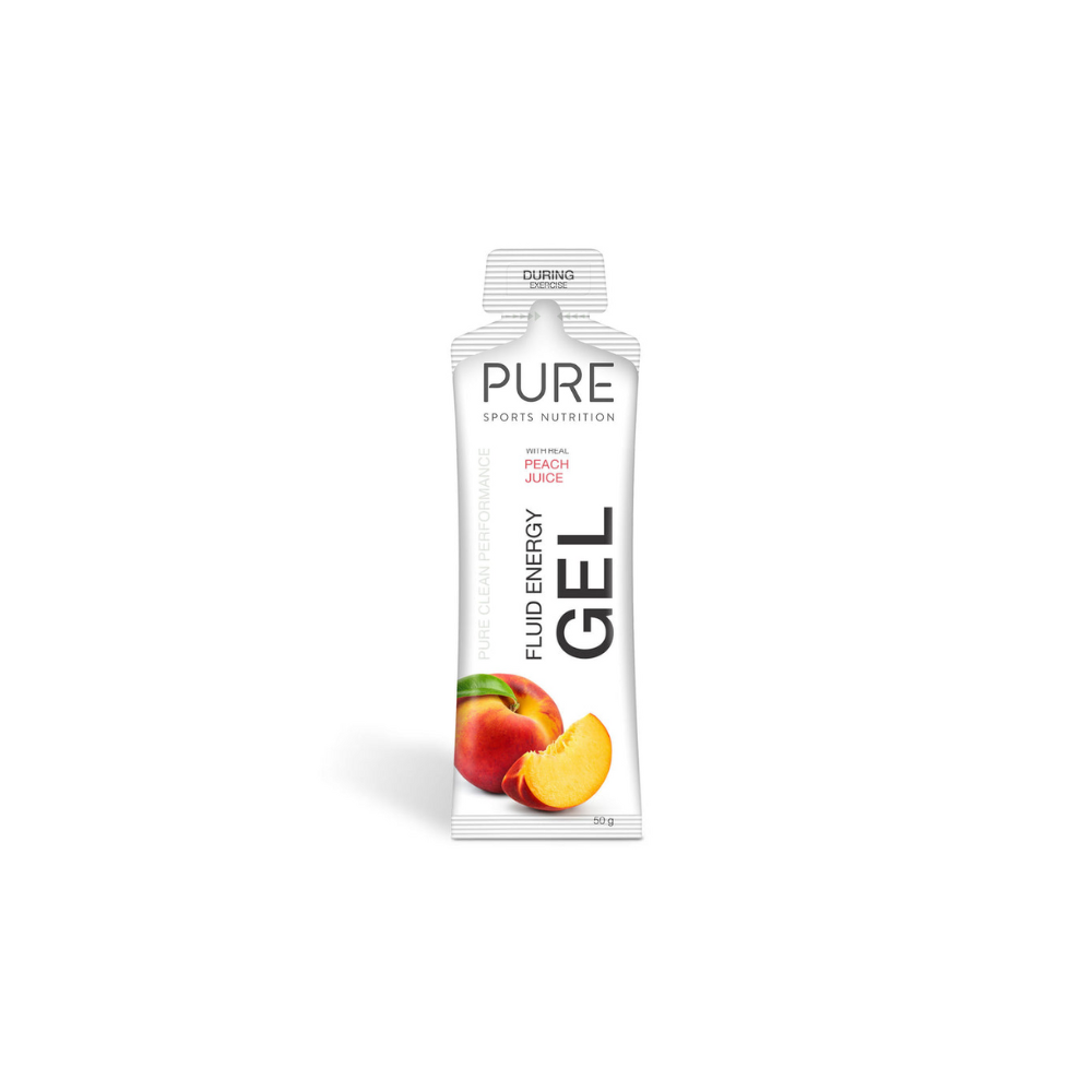 PURE Sports Nutrition Fluid Energy Gel 50g - Peach (Single Serving)