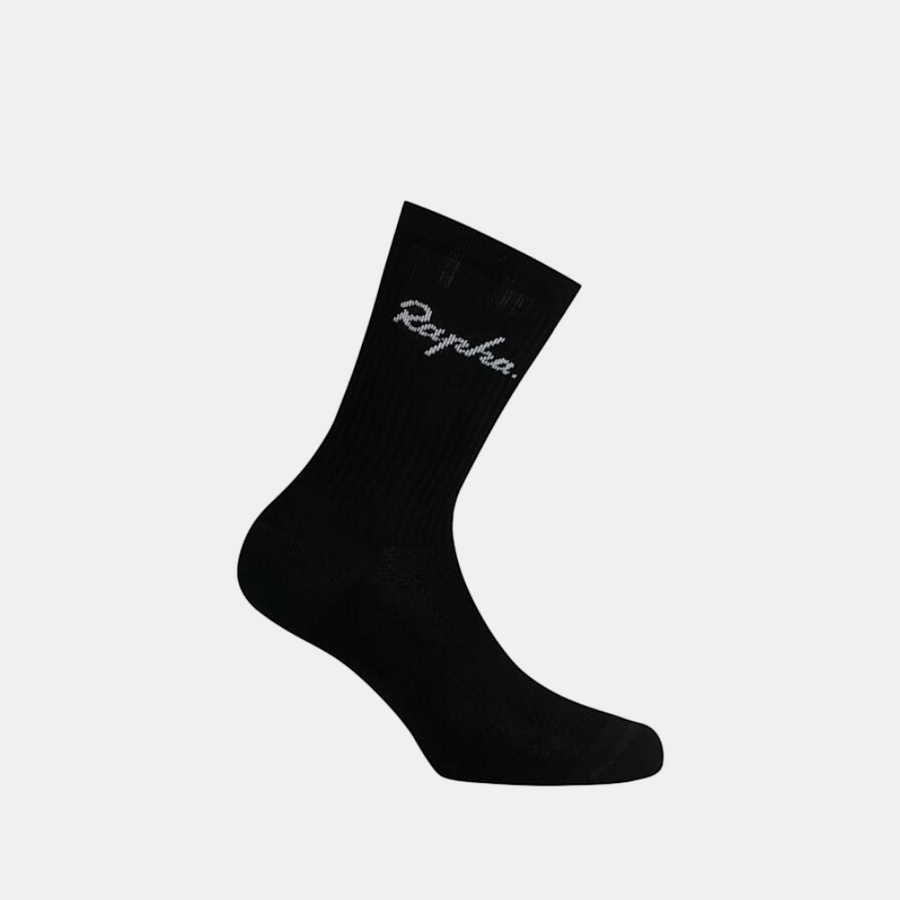 Rapha Cotton Crew Socks - Black/White