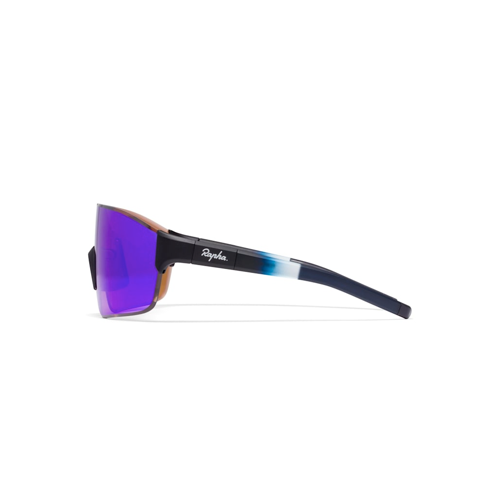 Rapha Pro Team Frameless FUORI Glasses - Dark Navy/Purple Green