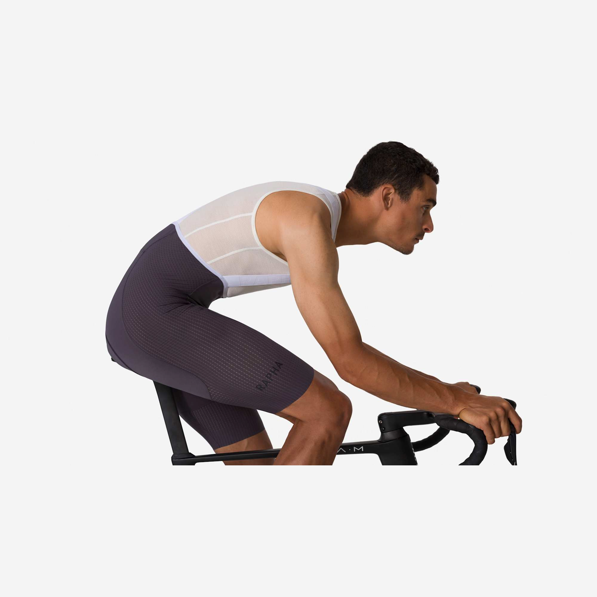 Rapha Pro Team Ghost Bib Shorts - Long - Iron Gray / White