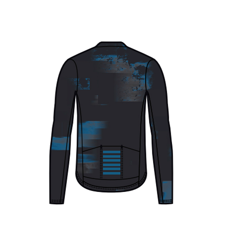 Rapha Pro Team Long Sleeve Lightweight Jersey - Anthracite / Mykonos Blue