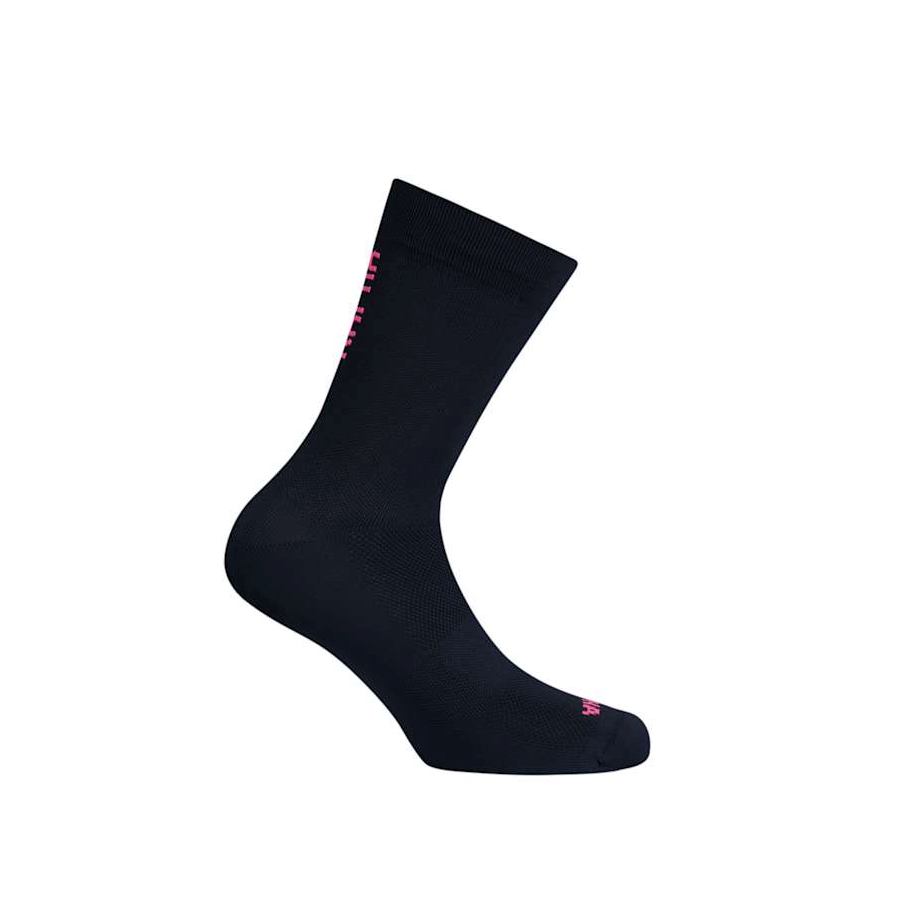 Rapha Pro Team Socks II - Regular - Dark Navy/Hi-Vis Pink