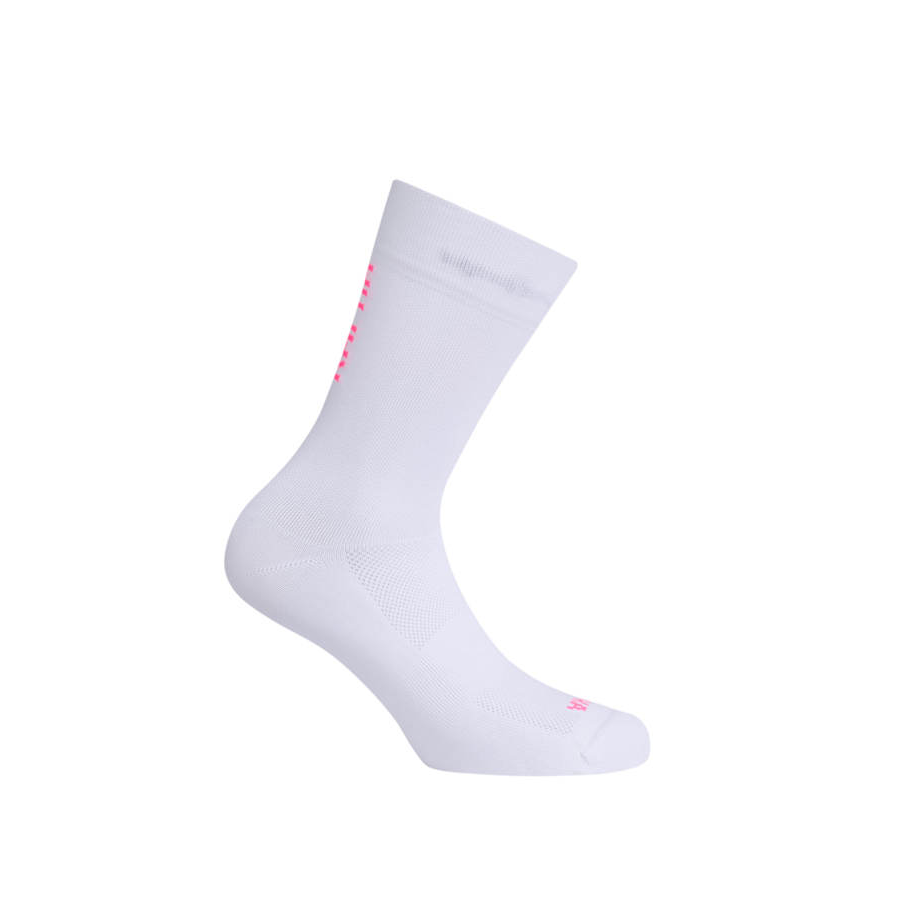 Rapha Pro Team Socks II - 常规款 - 白色/高可见度粉色